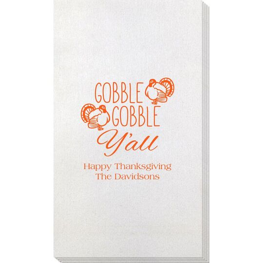 Gobble Gobble Y'all Bamboo Luxe Guest Towels